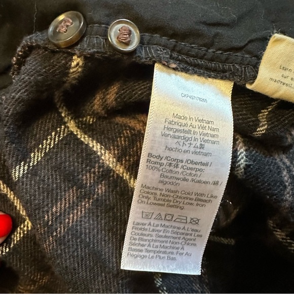 Madewell Slub Flannel Sunday Shirt size XS f6 - Picture 10 of 12